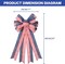 2PCS 4th of July Decorations, Red White Blue Wreath Decor for Front Door, Stripe Stars Tree Topper Patriotic Bows, for Independence Day, Memorial Day, Indoor/Outdoor Home Holiday Party.